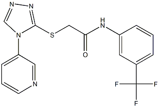 2-{[4-(3-pyridinyl)-4H-1,2,4-triazol-3-yl]sulfanyl}-N-[3-(trifluoromethyl)phenyl]acetamide Structure