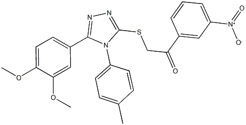 2-{[5-(3,4-dimethoxyphenyl)-4-(4-methylphenyl)-4H-1,2,4-triazol-3-yl]sulfanyl}-1-{3-nitrophenyl}ethanone Structure