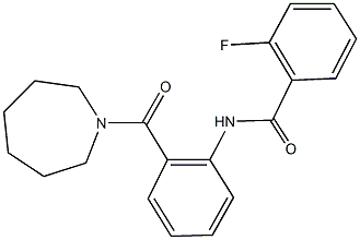 N-[2-(azepan-1-ylcarbonyl)phenyl]-2-fluorobenzamide 구조식 이미지