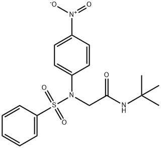 N-(1,1-dimethylethyl)-2-[{4-nitrophenyl}(phenylsulfonyl)amino]acetamide 구조식 이미지