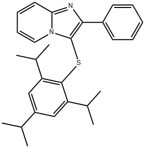2-phenylimidazo[1,2-a]pyridin-3-yl 2,4,6-triisopropylphenyl sulfide Structure