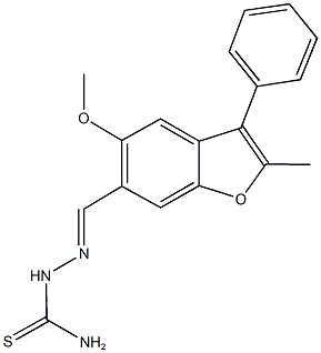 5-methoxy-2-methyl-3-phenyl-1-benzofuran-6-carbaldehyde thiosemicarbazone 구조식 이미지