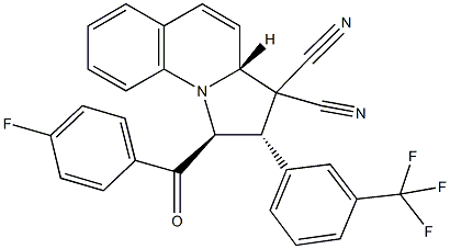 1-(4-fluorobenzoyl)-2-[3-(trifluoromethyl)phenyl]-1,2-dihydropyrrolo[1,2-a]quinoline-3,3(3aH)-dicarbonitrile Structure