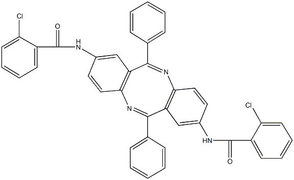 2-chloro-N-{8-[(2-chlorobenzoyl)amino]-6,12-diphenyldibenzo[b,f][1,5]diazocin-2-yl}benzamide Structure