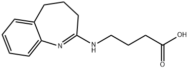 4-(1,3,4,5-tetrahydro-2H-1-benzazepin-2-ylideneamino)butanoic acid 구조식 이미지