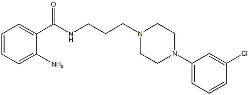 2-amino-N-{3-[4-(3-chlorophenyl)-1-piperazinyl]propyl}benzamide 구조식 이미지