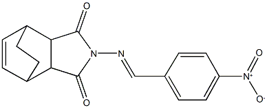 4-({4-nitrobenzylidene}amino)-4-azatricyclo[5.2.2.0~2,6~]undec-8-ene-3,5-dione 구조식 이미지