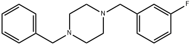 1-benzyl-4-(3-fluorobenzyl)piperazine 구조식 이미지