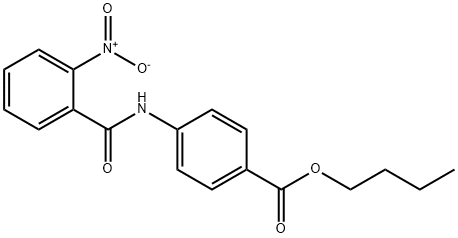 butyl 4-({2-nitrobenzoyl}amino)benzoate 구조식 이미지