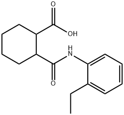 2-[(2-ethylanilino)carbonyl]cyclohexanecarboxylic acid Structure