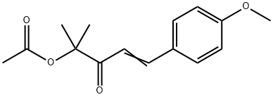 4-(4-methoxyphenyl)-1,1-dimethyl-2-oxo-3-butenyl acetate 구조식 이미지