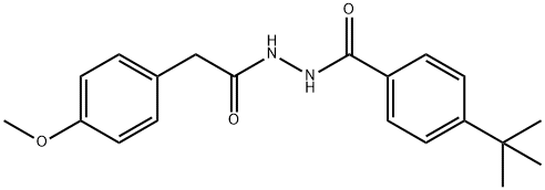 4-tert-butyl-N'-[(4-methoxyphenyl)acetyl]benzohydrazide Structure