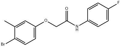 2-(4-bromo-3-methylphenoxy)-N-(4-fluorophenyl)acetamide 구조식 이미지