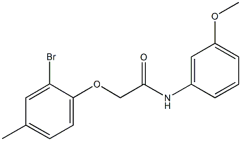 2-(2-bromo-4-methylphenoxy)-N-(3-methoxyphenyl)acetamide Structure