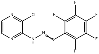 2,3,4,5,6-pentafluorobenzaldehyde (3-chloro-2-pyrazinyl)hydrazone Structure