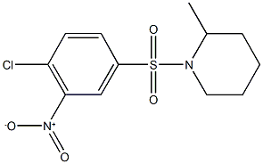 1-({4-chloro-3-nitrophenyl}sulfonyl)-2-methylpiperidine Structure