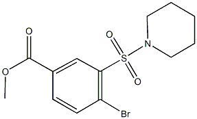 methyl 4-bromo-3-(piperidin-1-ylsulfonyl)benzoate Structure