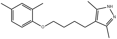 2,4-dimethylphenyl 4-(3,5-dimethyl-1H-pyrazol-4-yl)butyl ether Structure