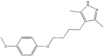 4-[4-(4-methoxyphenoxy)butyl]-3,5-dimethyl-1H-pyrazole 구조식 이미지