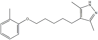5-(3,5-dimethyl-1H-pyrazol-4-yl)pentyl 2-methylphenyl ether 구조식 이미지