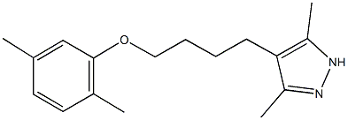 2,5-dimethylphenyl 4-(3,5-dimethyl-1H-pyrazol-4-yl)butyl ether 구조식 이미지