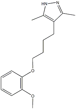 4-[4-(2-methoxyphenoxy)butyl]-3,5-dimethyl-1H-pyrazole 구조식 이미지