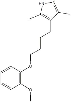 4-[4-(2-methoxyphenoxy)butyl]-3,5-dimethyl-1H-pyrazole Structure