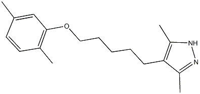 2,5-dimethylphenyl 5-(3,5-dimethyl-1H-pyrazol-4-yl)pentyl ether Structure