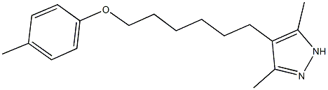 6-(3,5-dimethyl-1H-pyrazol-4-yl)hexyl 4-methylphenyl ether 구조식 이미지