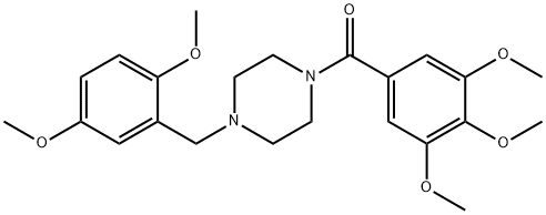 1-(2,5-dimethoxybenzyl)-4-(3,4,5-trimethoxybenzoyl)piperazine Structure