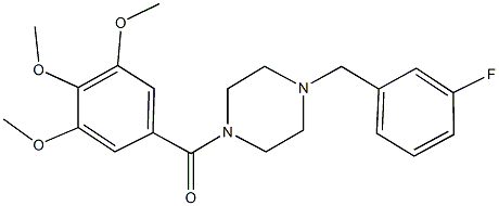 1-(3-fluorobenzyl)-4-(3,4,5-trimethoxybenzoyl)piperazine Structure