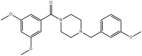 1-(3,5-dimethoxybenzoyl)-4-(3-methoxybenzyl)piperazine Structure