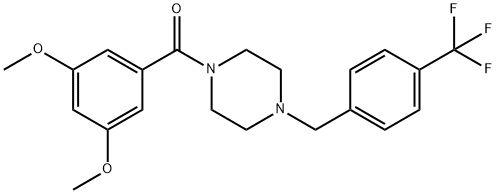 1-(3,5-dimethoxybenzoyl)-4-[4-(trifluoromethyl)benzyl]piperazine Structure