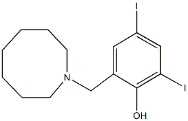 2-(1-azocanylmethyl)-4,6-diiodophenol Structure