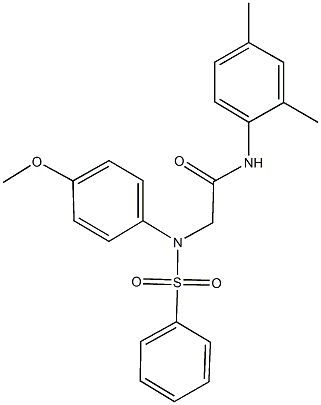 N-(2,4-dimethylphenyl)-2-[4-methoxy(phenylsulfonyl)anilino]acetamide 구조식 이미지