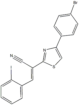 2-[4-(4-bromophenyl)-1,3-thiazol-2-yl]-3-(2-iodophenyl)acrylonitrile Structure