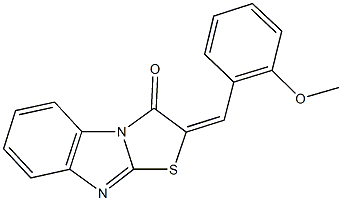 2-(2-methoxybenzylidene)[1,3]thiazolo[3,2-a]benzimidazol-3(2H)-one 구조식 이미지