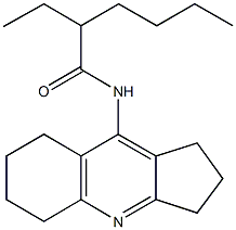 2-ethyl-N-(2,3,5,6,7,8-hexahydro-1H-cyclopenta[b]quinolin-9-yl)hexanamide 구조식 이미지