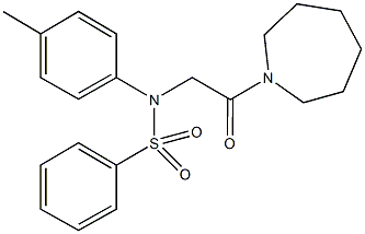 N-(2-azepan-1-yl-2-oxoethyl)-N-(4-methylphenyl)benzenesulfonamide 구조식 이미지