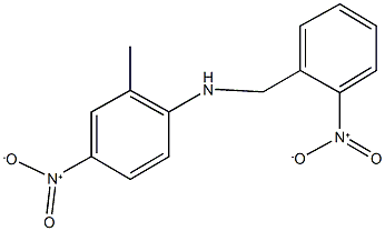 2-methyl-4-nitro-N-(2-nitrobenzyl)aniline Structure