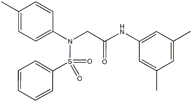 N-(3,5-dimethylphenyl)-2-[4-methyl(phenylsulfonyl)anilino]acetamide Structure