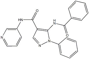 5-(benzoylamino)-1-phenyl-N-(3-pyridinyl)-1H-pyrazole-4-carboxamide 구조식 이미지