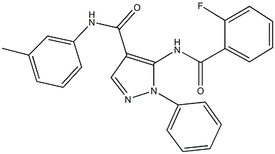 5-[(2-fluorobenzoyl)amino]-N-(3-methylphenyl)-1-phenyl-1H-pyrazole-4-carboxamide Structure