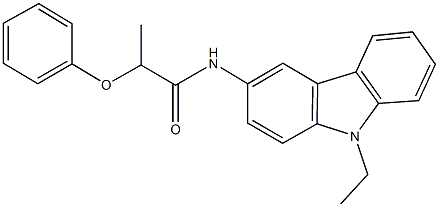 N-(9-ethyl-9H-carbazol-3-yl)-2-phenoxypropanamide Structure