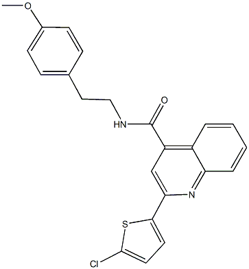 2-(5-chloro-2-thienyl)-N-[2-(4-methoxyphenyl)ethyl]-4-quinolinecarboxamide 구조식 이미지