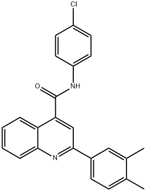 N-(4-chlorophenyl)-2-(3,4-dimethylphenyl)-4-quinolinecarboxamide 구조식 이미지