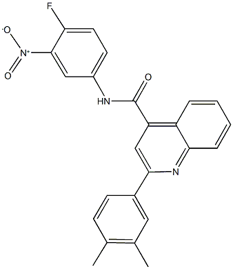 2-(3,4-dimethylphenyl)-N-{4-fluoro-3-nitrophenyl}-4-quinolinecarboxamide 구조식 이미지