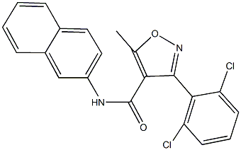 3-(2,6-dichlorophenyl)-5-methyl-N-(2-naphthyl)-4-isoxazolecarboxamide 구조식 이미지