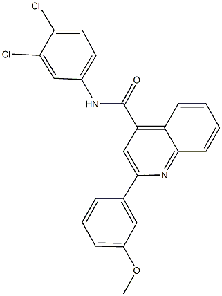 N-(3,4-dichlorophenyl)-2-(3-methoxyphenyl)-4-quinolinecarboxamide 구조식 이미지