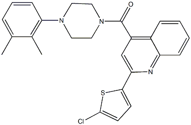 2-(5-chloro-2-thienyl)-4-{[4-(2,3-dimethylphenyl)-1-piperazinyl]carbonyl}quinoline Structure